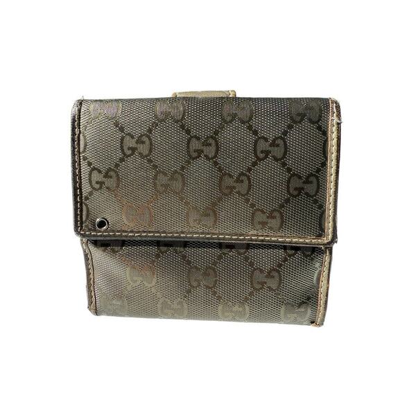 Gucci Handbags - Gucci Gg Signature Bi-fold Compact wallet authentic fair condition